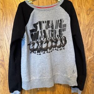 ✨ Star Wars Porgs Sparkly Black Baseball-Style L/S Shirt Kids 8/10